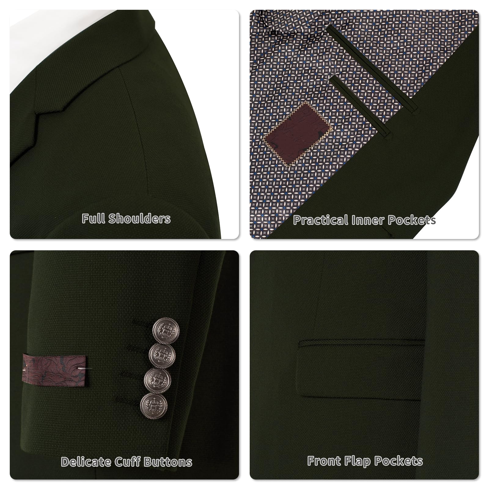 Herren-Blazer mit klassischer Passform, Sportmantel, 2 Knöpfe, leichte Stretch-Anzugjacke für Business und Alltag | Vielseitiger Stretch-Blazer für Geschäftstreffen, Hochzeiten, Abschlussbälle und elegante Abendessen