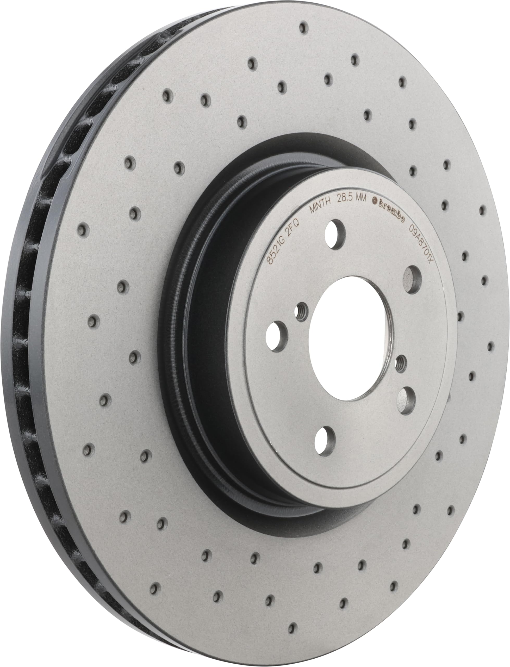 Brembo Xtra 09.A870.1X - Przednia perforowana tarcza hamulcowa, Zestaw 1