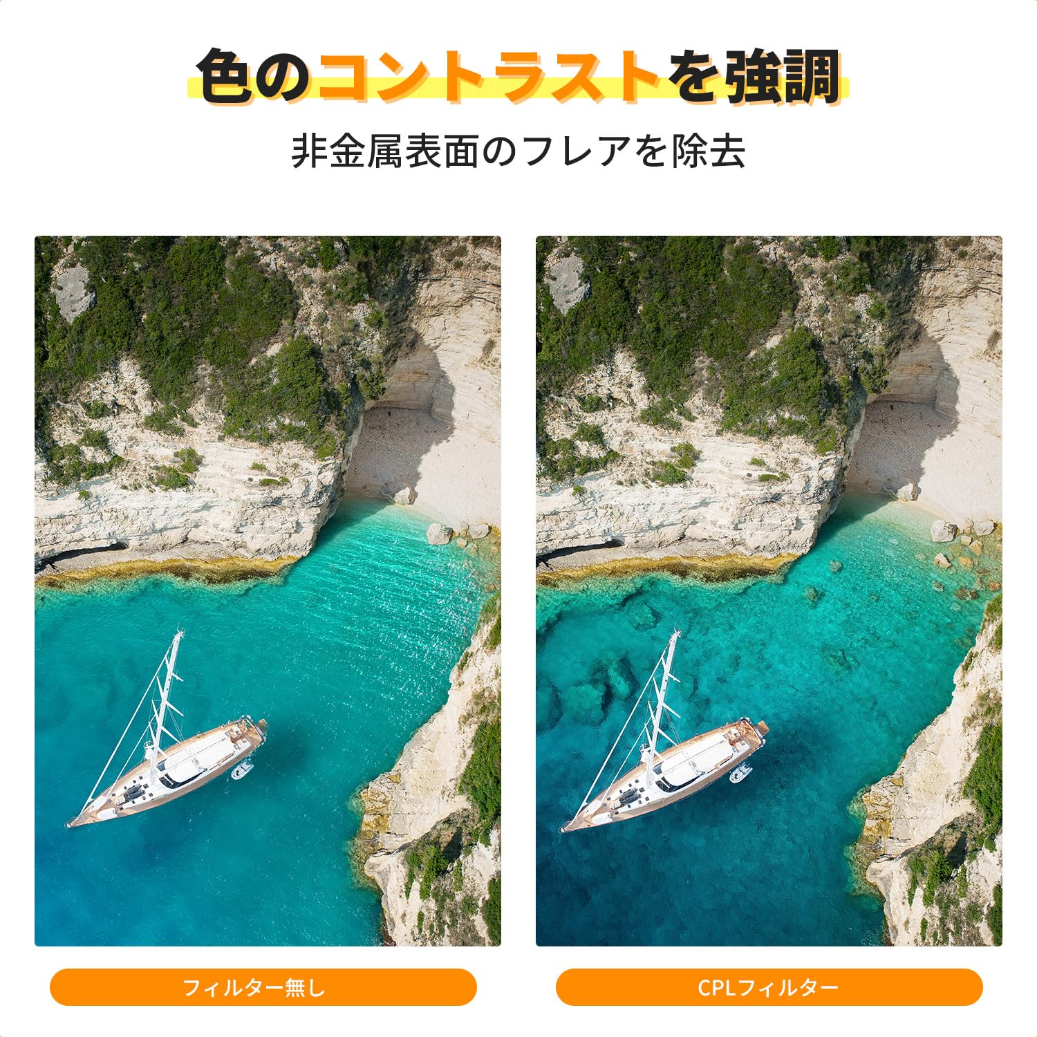 Amazon | K&F CONCEPT 77mm 1/4ブラックミスト+CPLフィルター