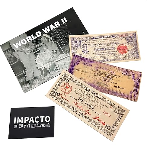 Miniatura 1 de WW2 World Currency - 3 billetes utilizados durante la 2 Guerra Mundial por The Guerrilla Filipinas 1941-1945 - El dinero de la sentencia de muerte