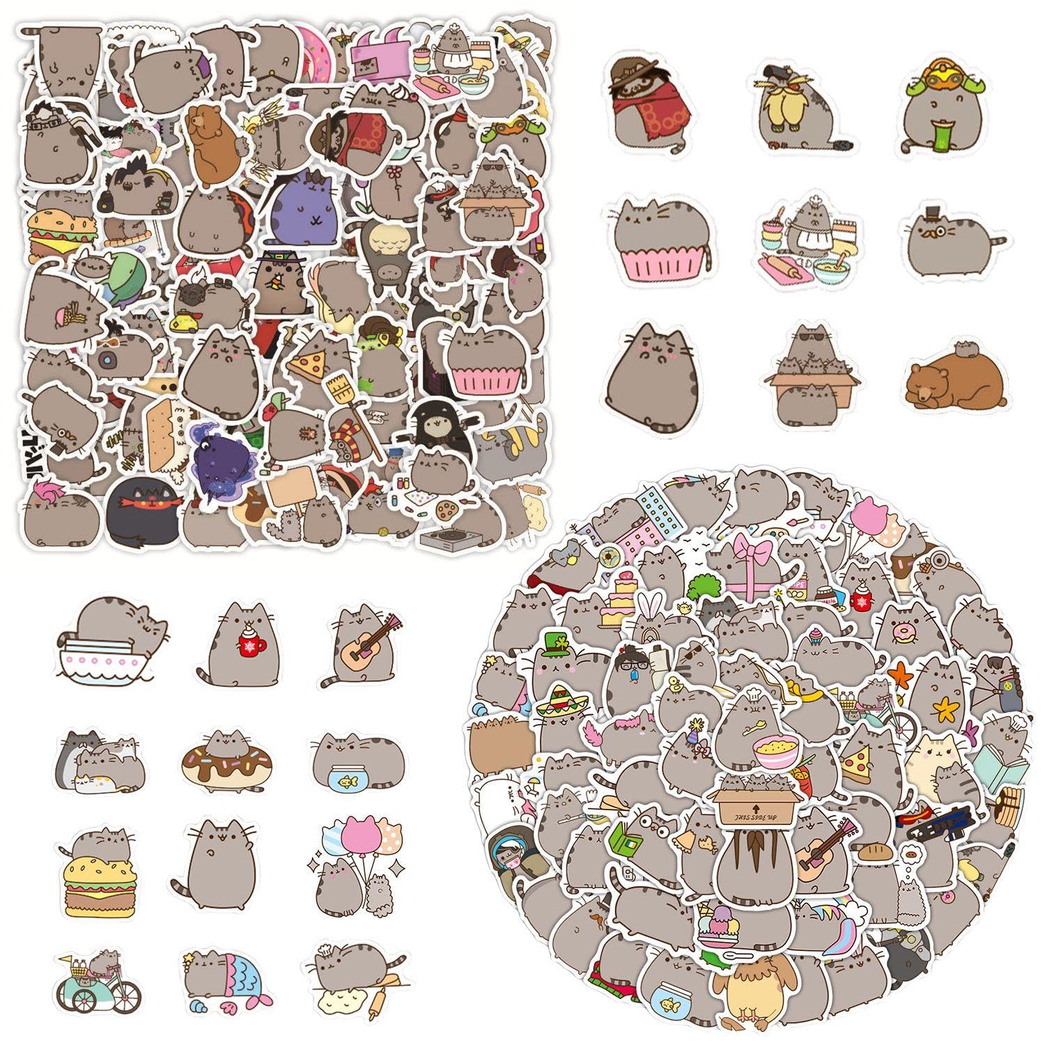 YSDYY 200 Cartoon Cat Stickers, Creative Graffiti Stickers, Children'S Stickers, Animal Stickers, Can Be Used For Mobile Phones, Water Cups, Suitcases