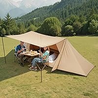 Vista 8 de VEVOR Tienda Caliente, Tiendas de Campaña Tipi Calientes con Toma para Estufa, Tiendas de Campaña Portátiles de Invierno con Faldón para Nieve