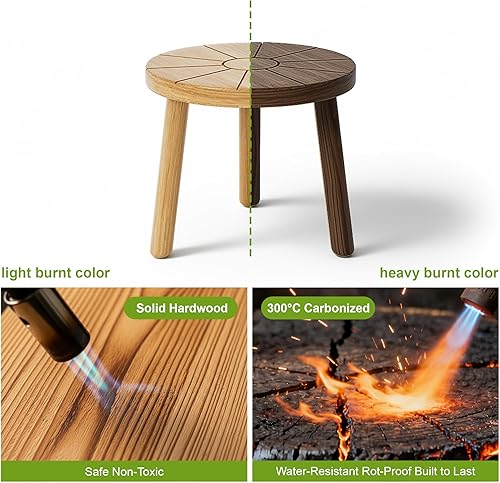 Miniatura 7 de Delma Soportes de madera para plantas de interior, paquete de 5 soportes individuales para macetas de 6 a 12 pulgadas, taburete moderno de mediados