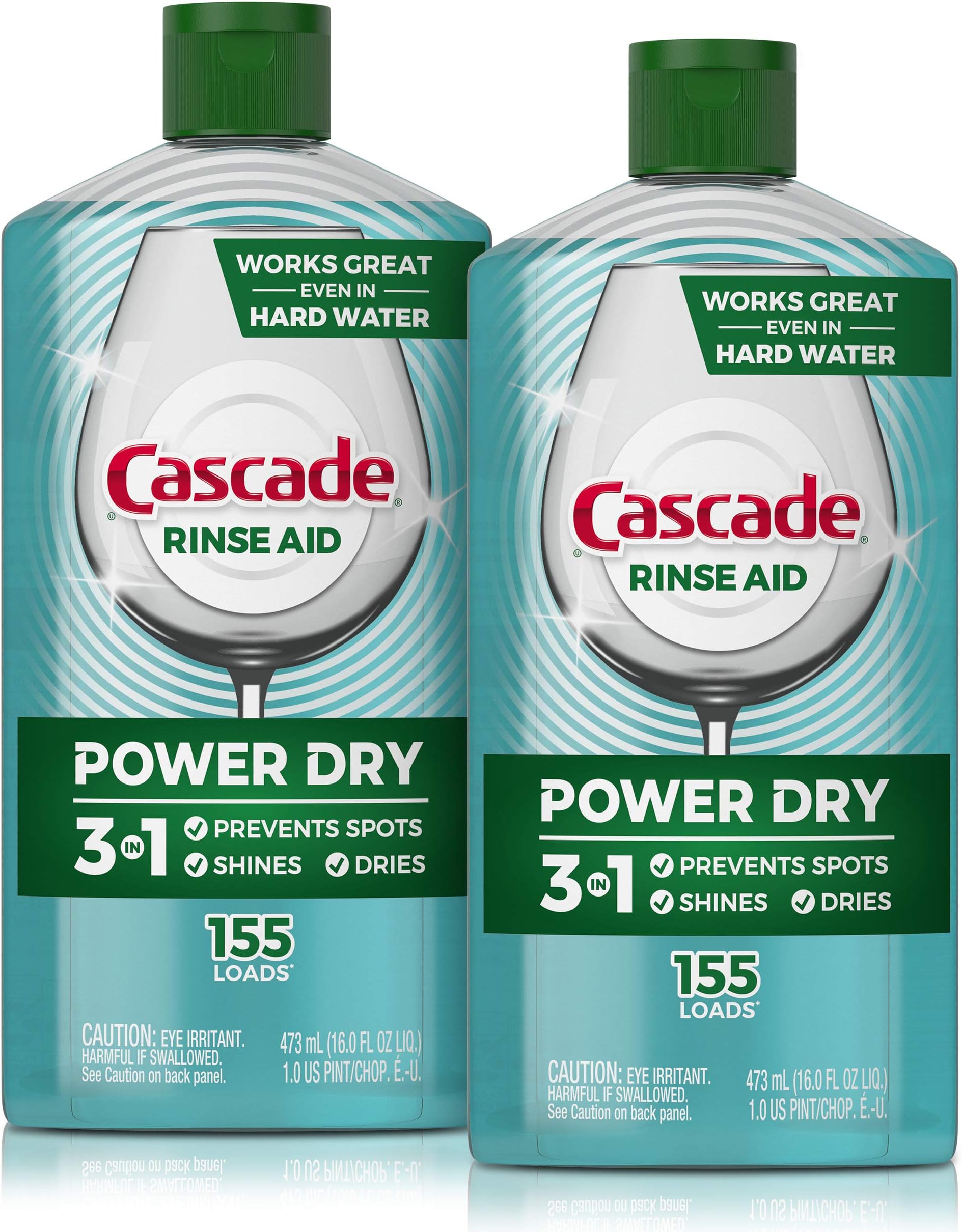Power Dry Dishwasher Rinse Aid, 16 fl oz (2 Pack)