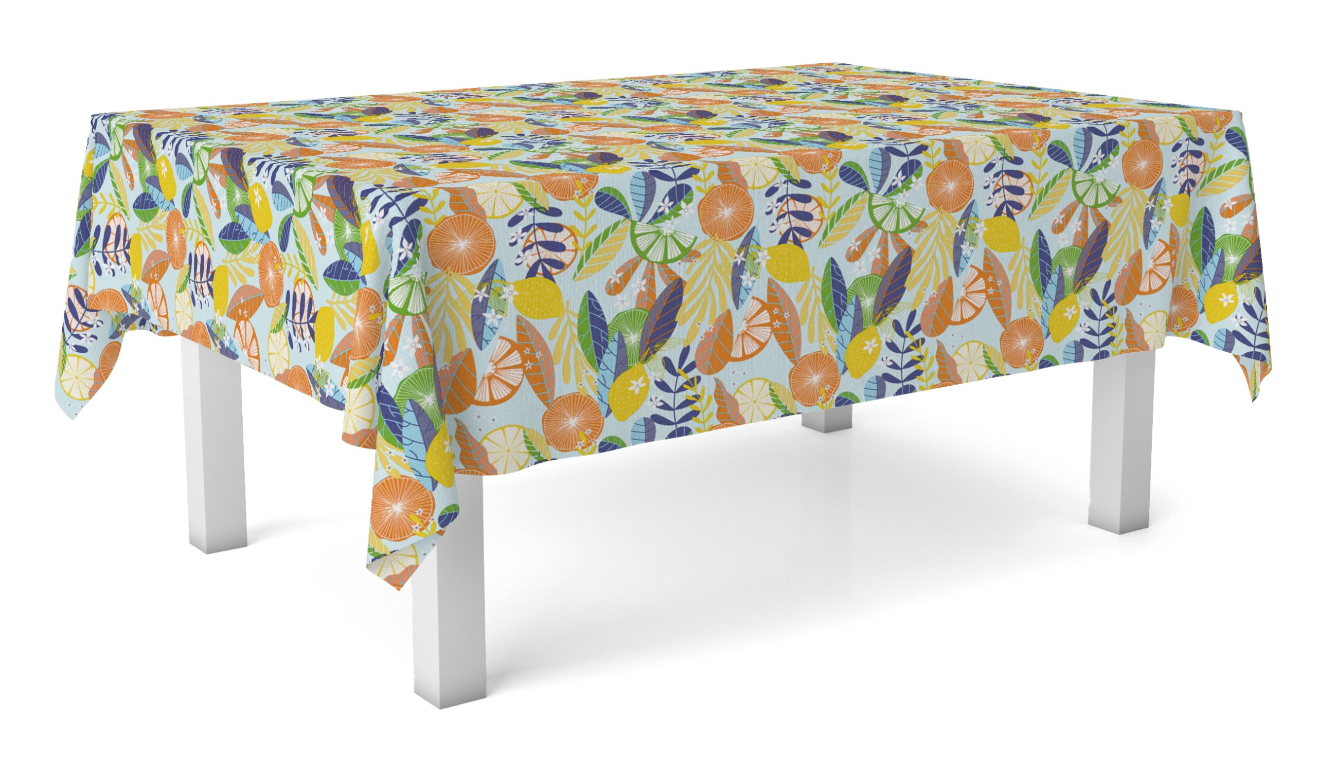 Orange Mandarin Oilcloth Tablecloth 240 x 140 cm