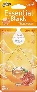 Armor All Essential Blends Car Air Freshener, Hanging Essential Oil Diffuser for Car, Citrus Pomegranate Scent, 0.08 Fl Oz