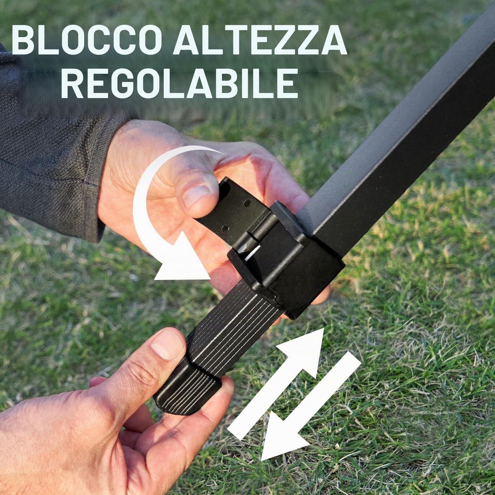 TIMBER RIDGE Tavolo da Campeggio Pieghevole Regolabile in Altezza,6 persone Leggero in Alluminio per Campeggio, Picnic, Barbecue, Cortile, Feste, supporto 100 kg