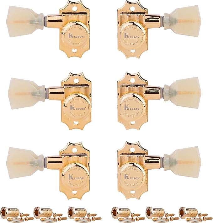 Kluson Revolution Diecast Tuners 3 Per Side Pearloid Keystone