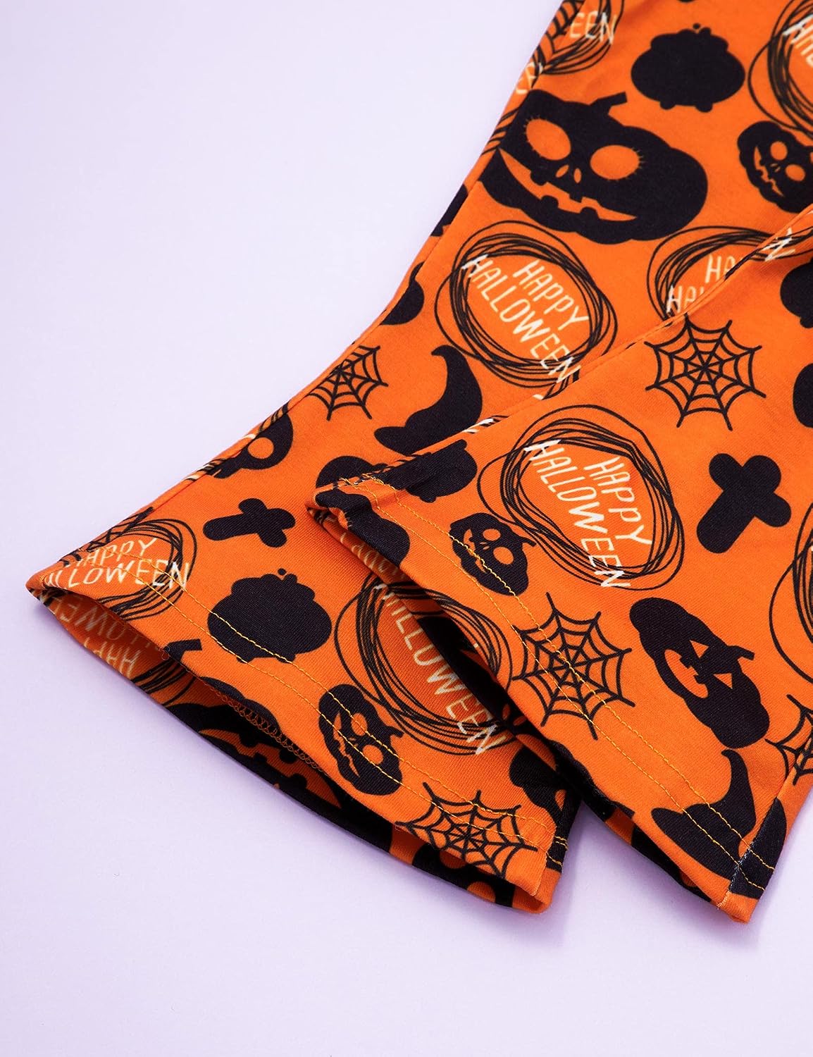 MIGU Baby Girl Halloween Costumes My First Halloween Outfit Ruffle Romper + Pumpkin Pants + Headband Set…
