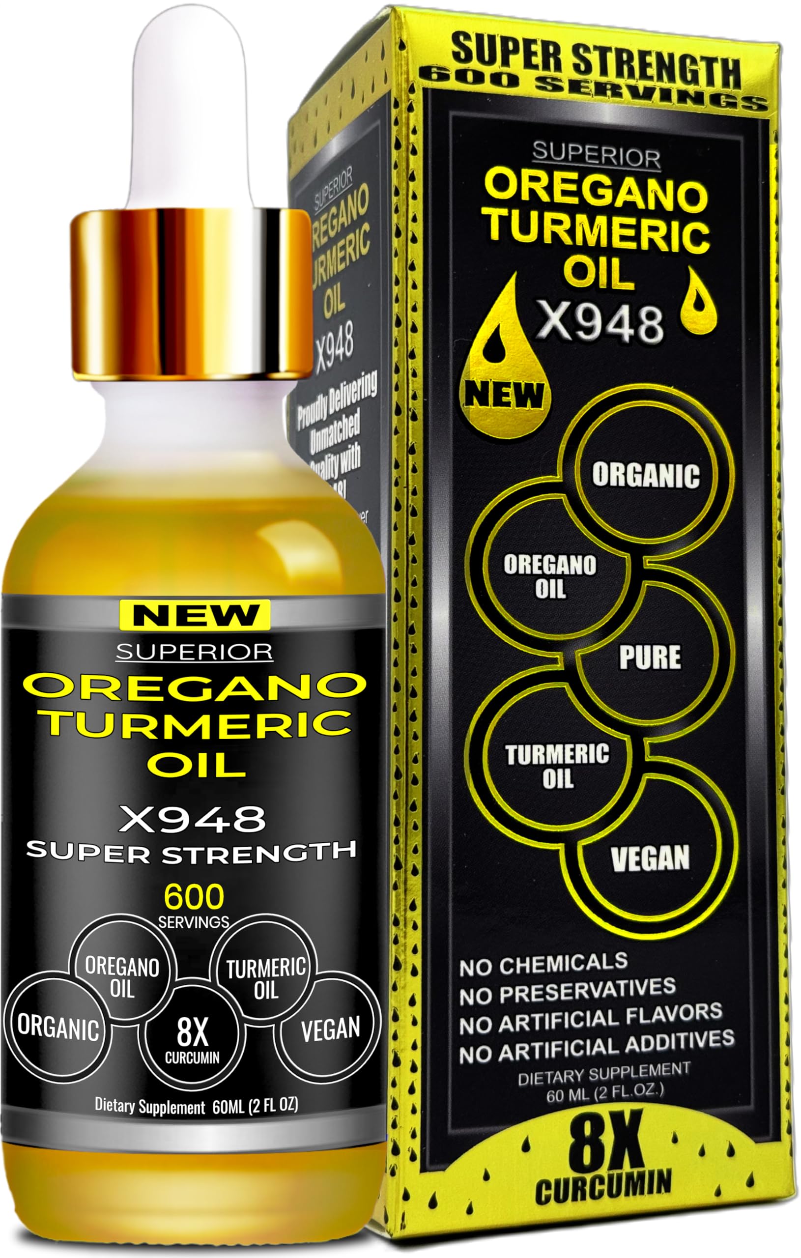 Amazon.com: Oil of Oregano with Turmeric Oil - 600 Servings, 2 in