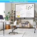 maxtek Rolling Whiteboard, 48x36 Large Magnetic White Board with Stands, Big Double-Sided White Board Dry Erase on Wheels for Homeschool, Home Office, Office, School (Black, 48 x 36)