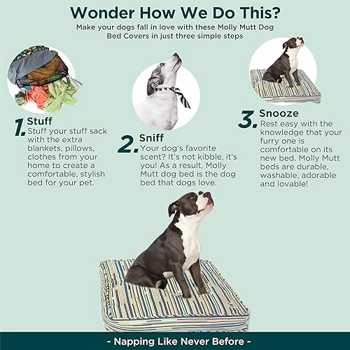 Miniatura 4 de Molly mutt - Cubierta de edredón para cama de perro, 100 % algodón, duradera, lavable, M L