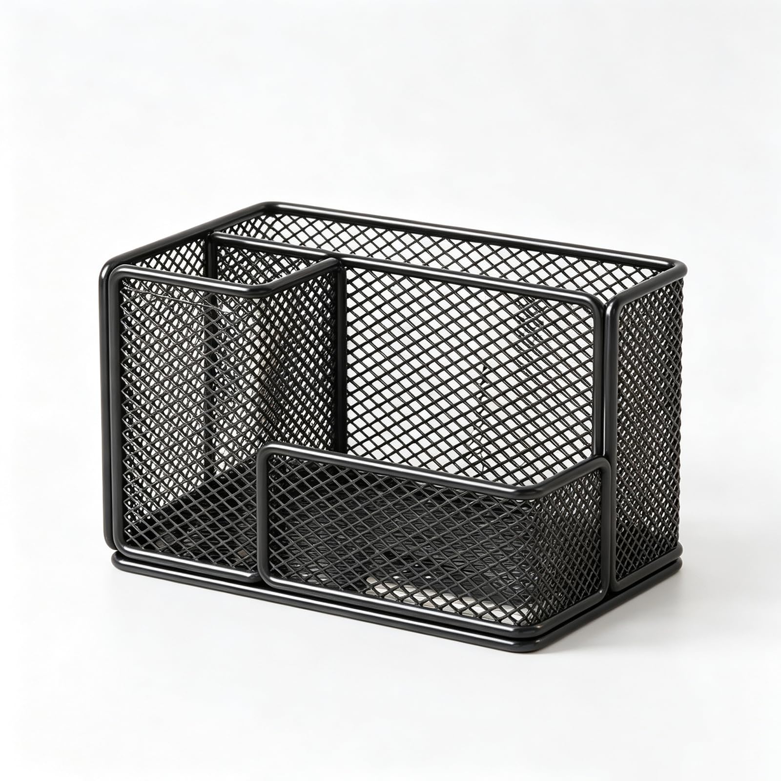 FCOFDRS Black Mesh Multi Compartment Desk Organiser Caddy,Storage Holder