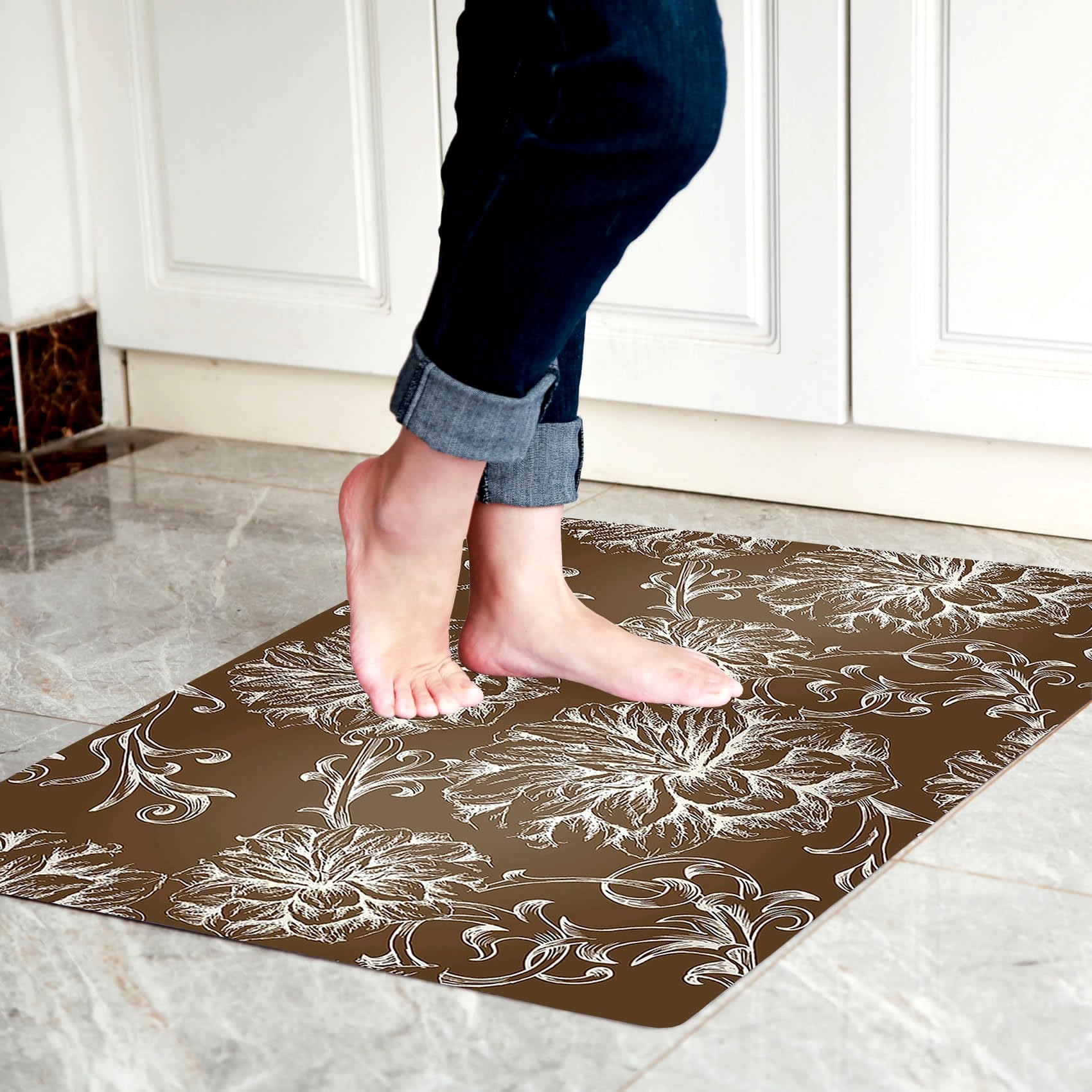 Cosilyt Baroque Brown Ultra Thin Door Mat