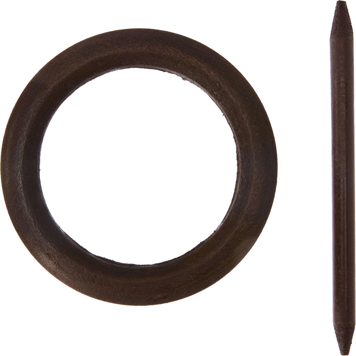 Gardinia Decorative ring with rod and magnet, for draping curtains and curtain fabrics, diameter 18 cm, metal, stainless steel look