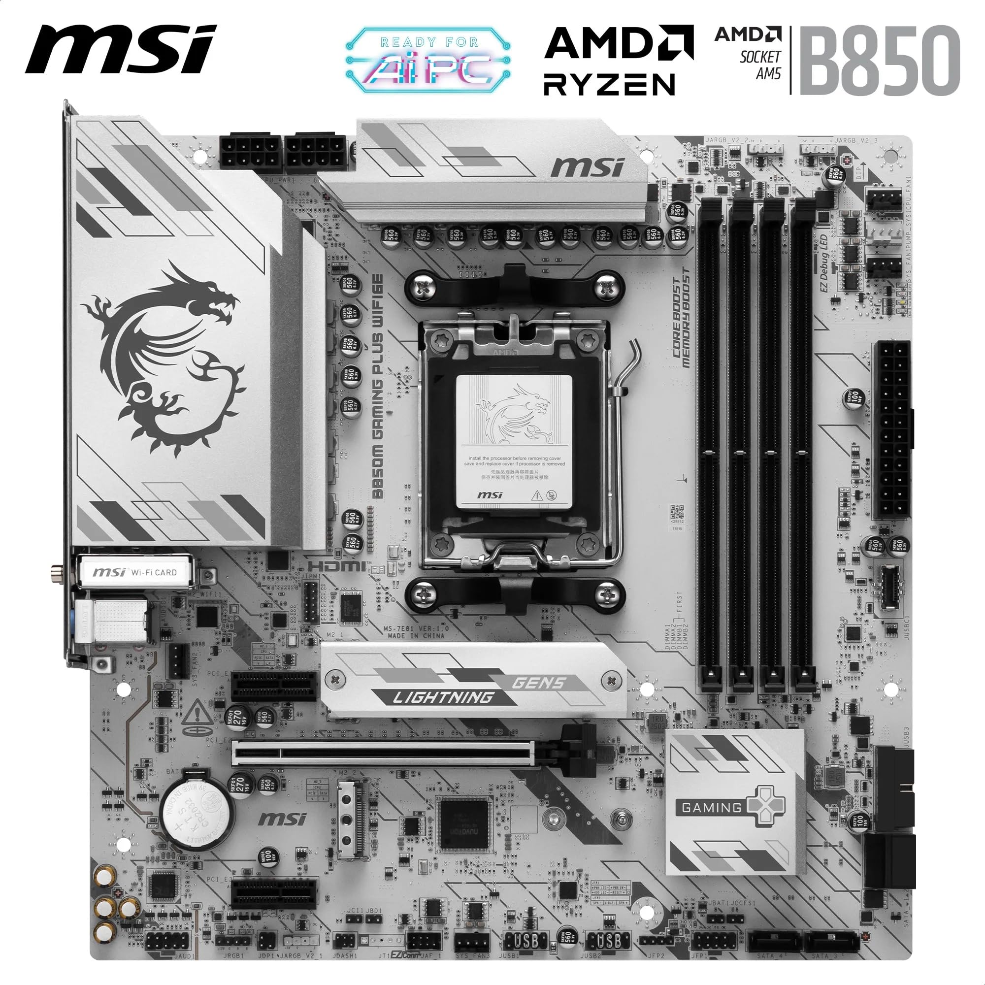 Amazon | MSI B850M GAMING PLUS WIFI6E Micro-ATX ゲーミング