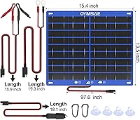 Vista 2 de OYMSAE 30W Solar Car Battery Charger Portable 12V Trickle Battery Charger & Maintainer Waterproof Solar Panel for Car Boat Automotive RV
