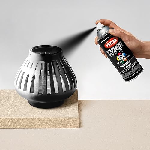 Miniatura 9 de Krylon Fusion - Pintura en aerosol adhesiva todo en uno para uso en interiores y exteriores, 12 onzas, color negro