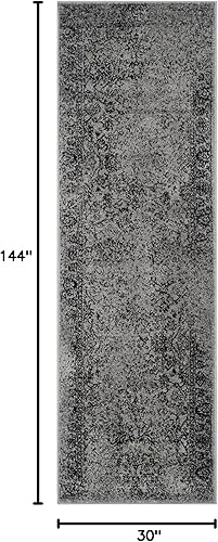 Miniatura 646 de Safavieh colección Adirondack - Alfombra de área, 6 x 9 pies, gris y azul, diseño oriental desgastado, no desprende pelusa, fácil cuidado, ideal