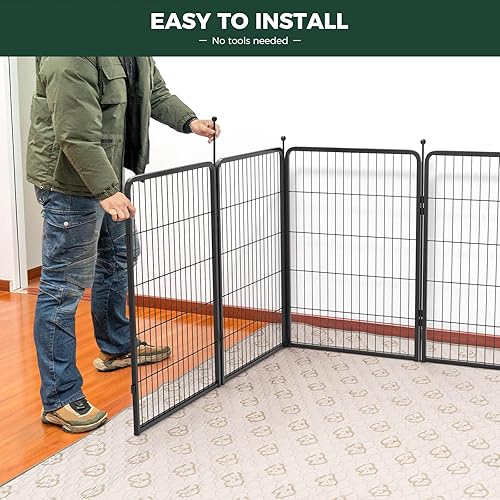 Miniatura 3 de FXW Rollick - Corralito para perros para patio, campamento con casa rodante, patentado, 40 pulgadas, 32 paneles