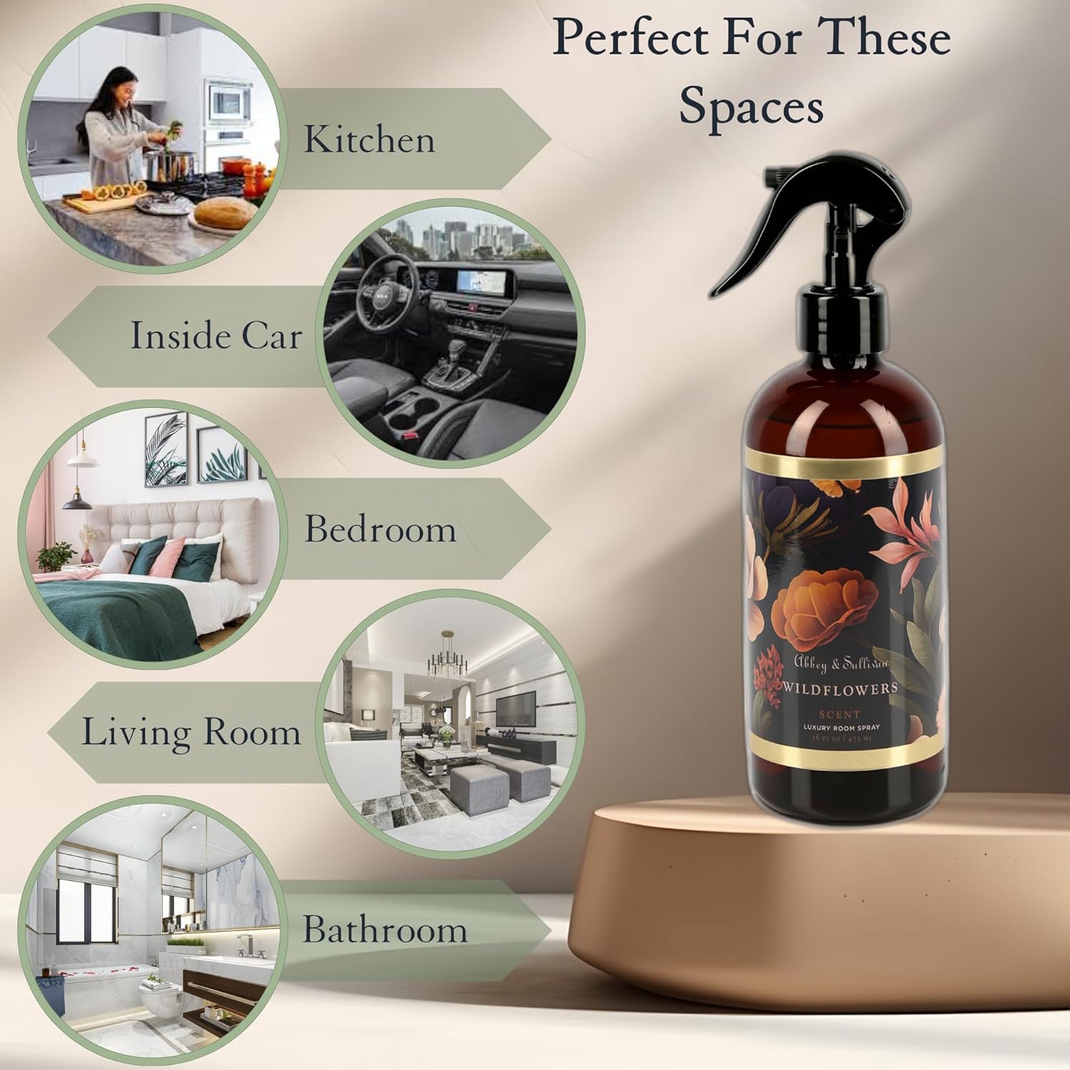 Abbey & Sullivan Fragrance Room Spray, Wildflowers, 16 oz., 2 PK - Image 6