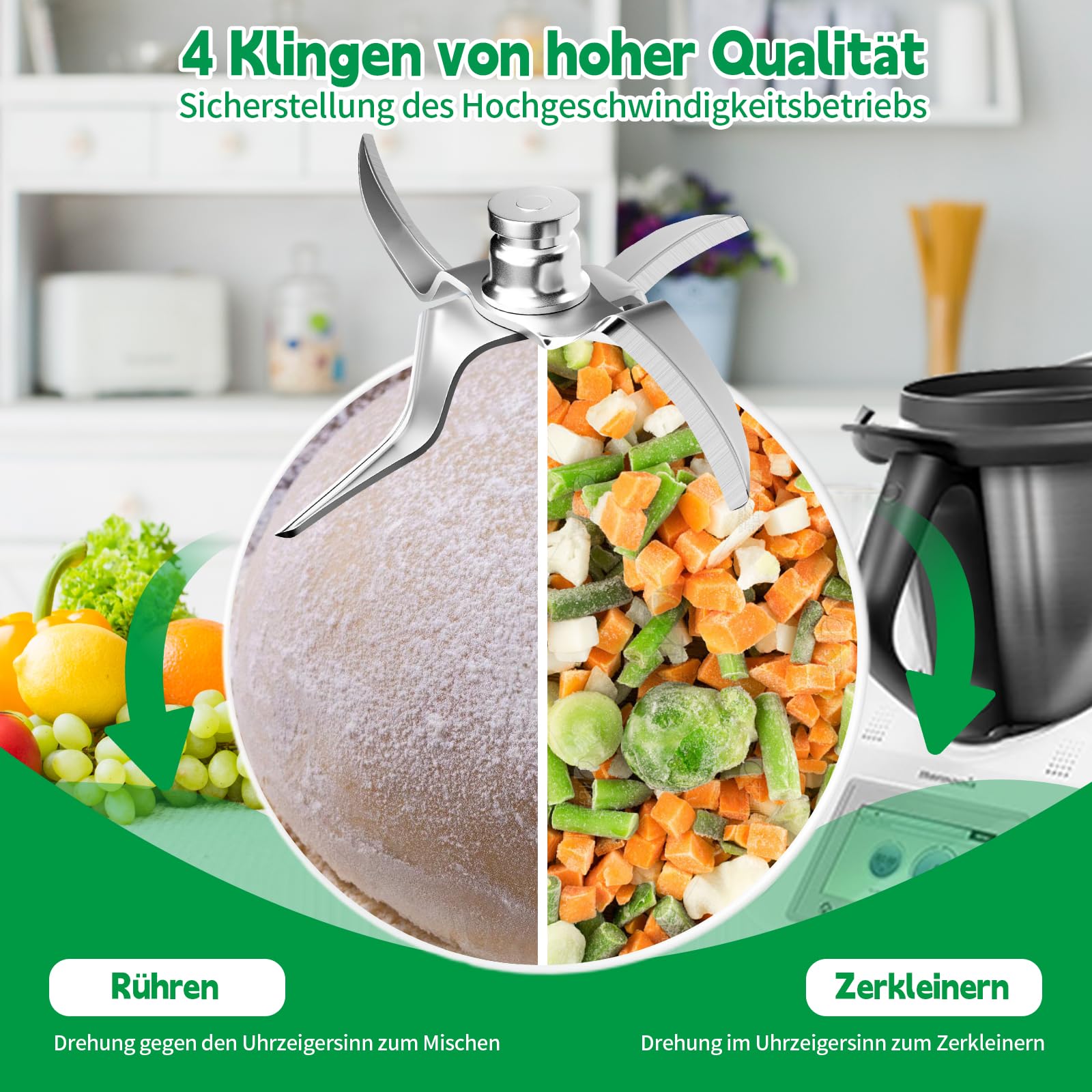 Knives for Vorwerk Thermomix TM5 and Thermomix TM6, Replacement