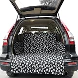 HelloTree SUV Trunk Cargo Liner for Dogs | Waterproof Oxford Pet Cargo Cover for Cars, Washable Dog Seat Mat to Protect Vehicle, Pet Travel Accessory 73' x 41' x 13' Paw Print