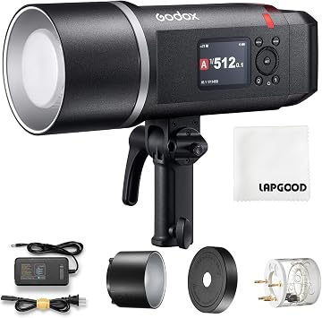 Godox AD600 BM II - AD600BMUpgrade GN87 600W 8940mAh Battery High Speed Sync Outdoor Strobe Flash with 2.4G Wireless X System, 0.01-1.9s Recycle Time 500 Full Power Flashes