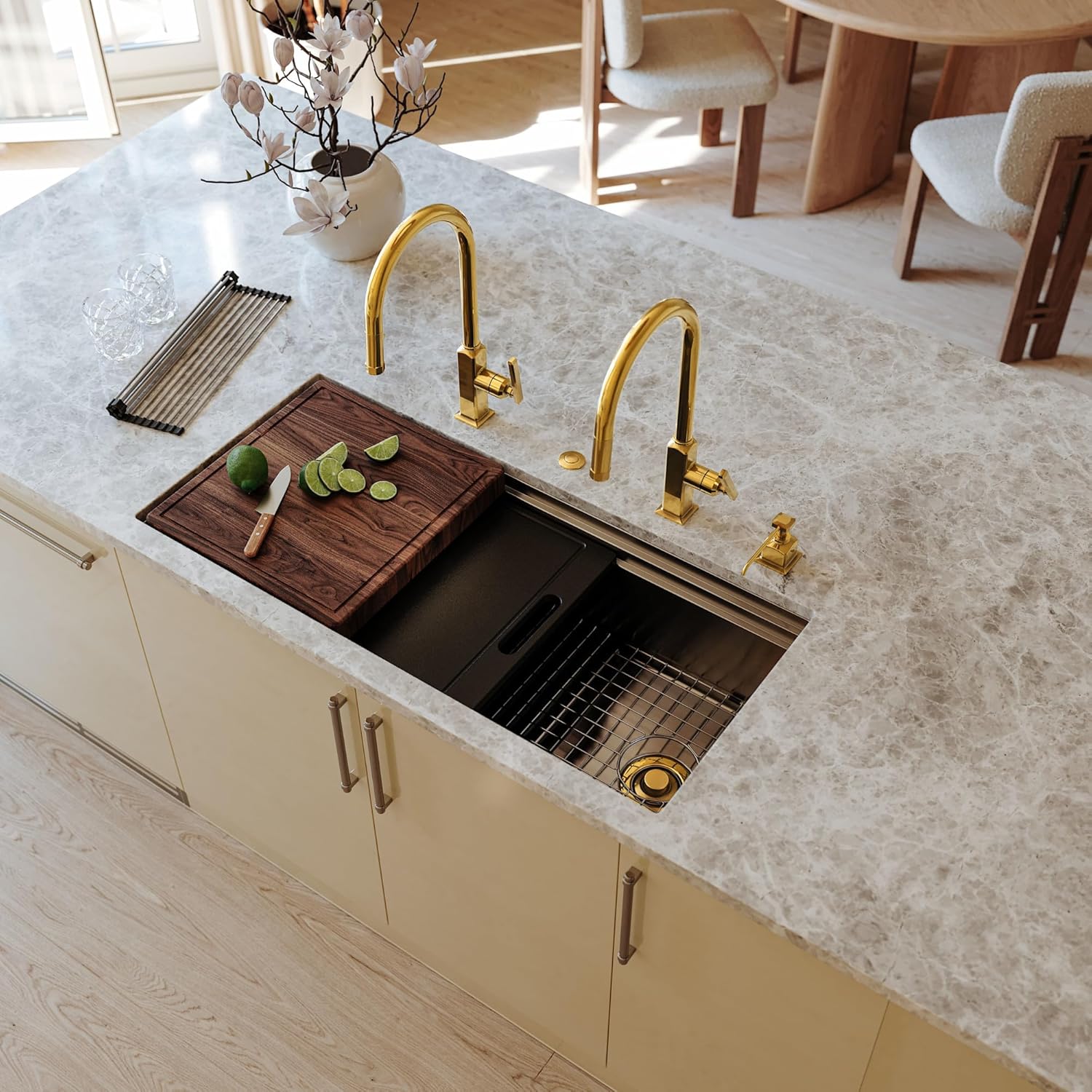 Rohl 744SEG Kitchen-Sink-Installation-Parts-and-Kits, Satin English Gold
