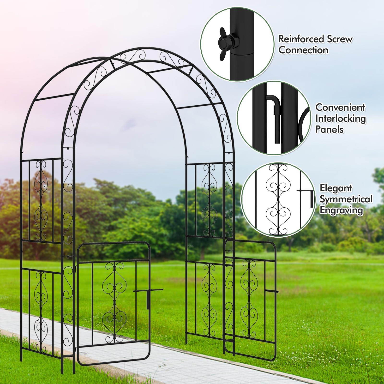 Amazon.com : Happygrill Garden Arbor, 84