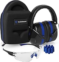Vista 1 de TradeSmart All-in-One Shooting Ear Protection - Comfort+ NRR 28 Earmuffs, Glasses & Earplugs + Carry Case