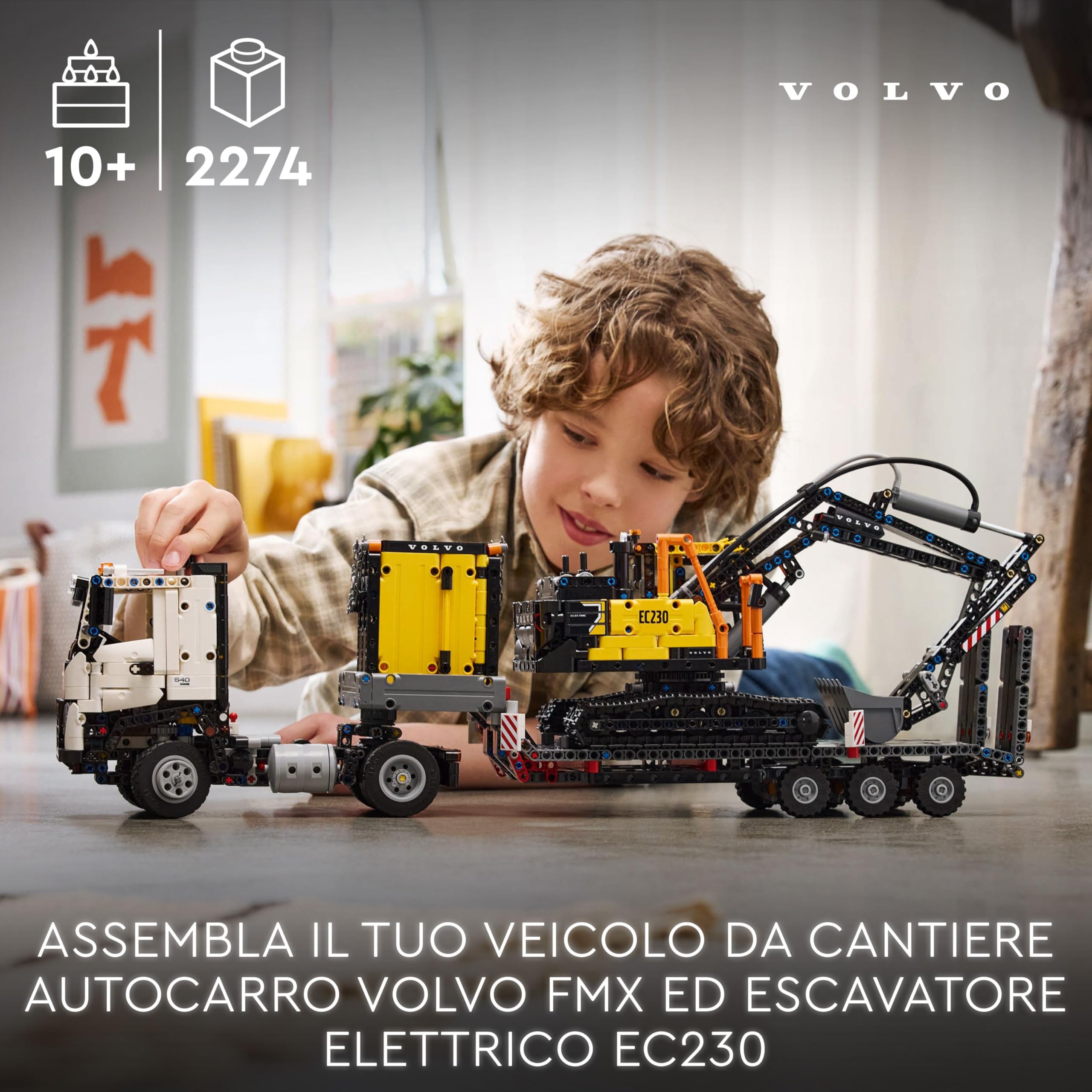 LEGO Technic Volvo FMX Truck & EC230 Electric Excavator Toy for 10 Plus Year Old Boys & Girls, Vehicle Building Set for Kids Who Love Heavy-Duty Construction Models, Birthday Gift Idea, 42175