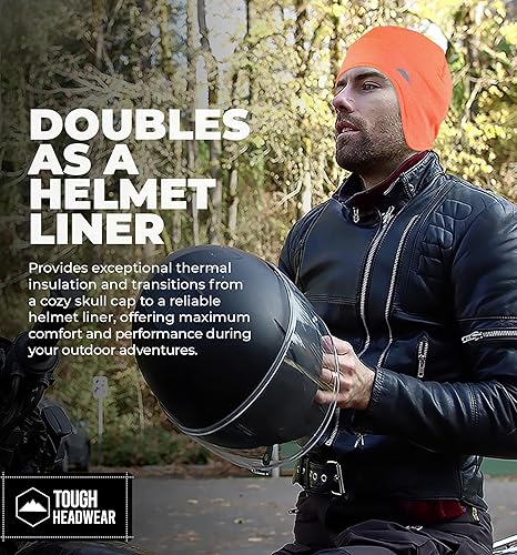 Miniatura 31 de Tough Headwear Gorras térmicas para casco para hombre, para invierno, gorra de casco y gorras de ciclismo para correr, esquiar, deportes de invierno