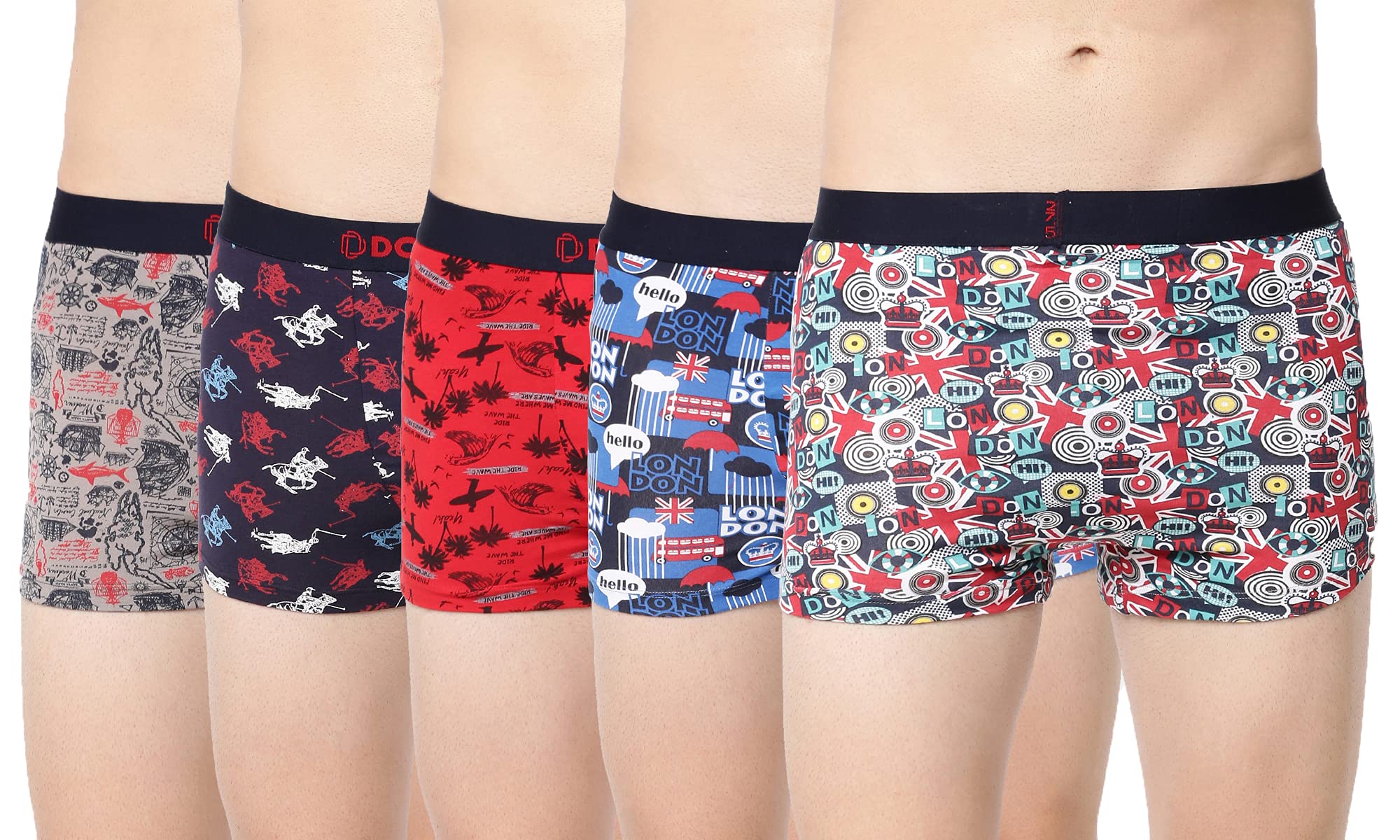 dollar bigboss Men's Cotton Trendy Printed Regular Geometric Trunk-picture-34