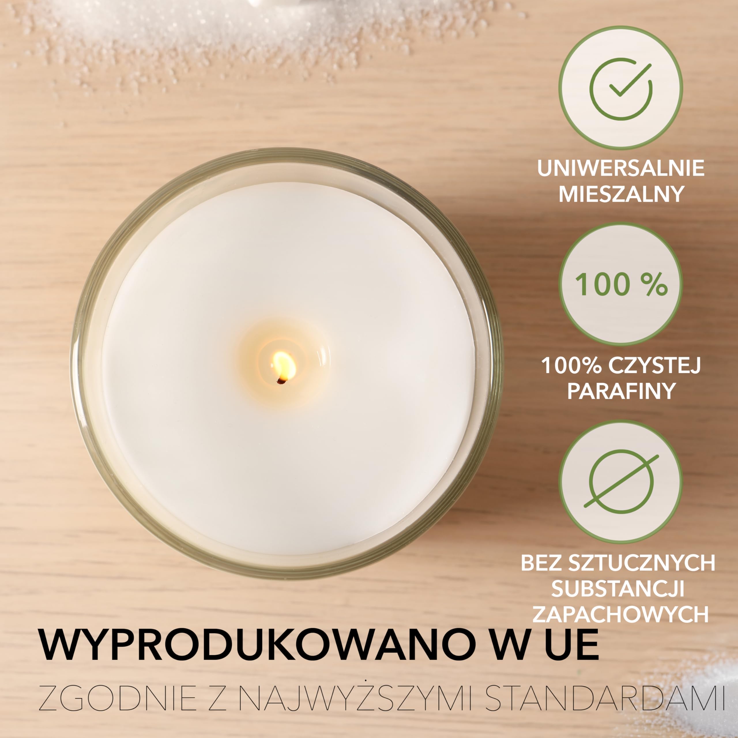 BwLights - Wysokiej jakości wosk parafinowy w różnych rozmiarach w kolorze białym | Granulki woskowe do topienia i tworzenia własnych świec | 100% parafiny (5kg)