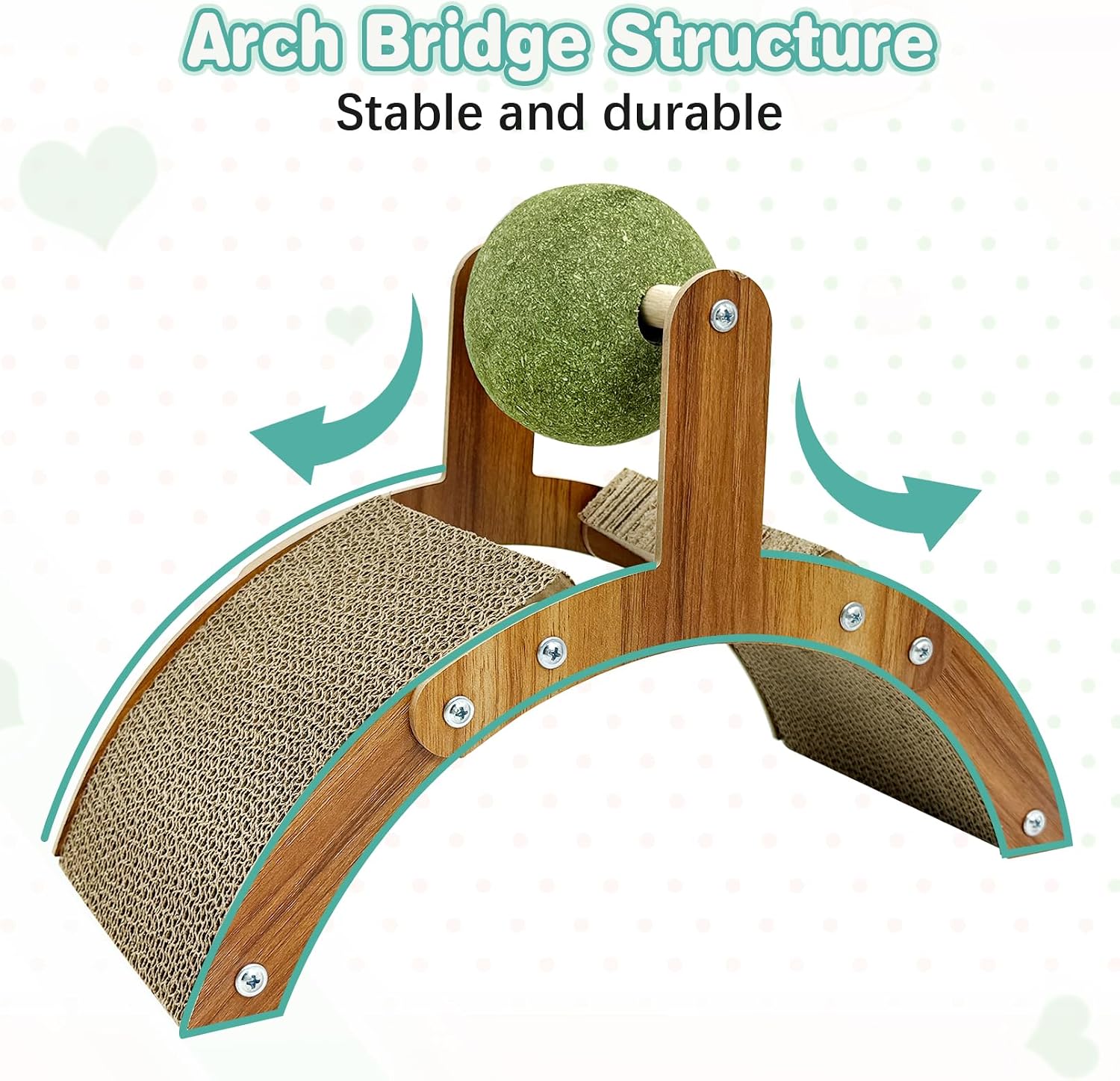 review Fhiny Kitten Scratching Pad, 2-in-1 Cardboard Kitten Scratcher with Large Catnip Ball Small Corrugated Sloped Kitty Toy Multi-Faceted Scratch Post Thickened Board Scratch for Cats Kitty Bunny