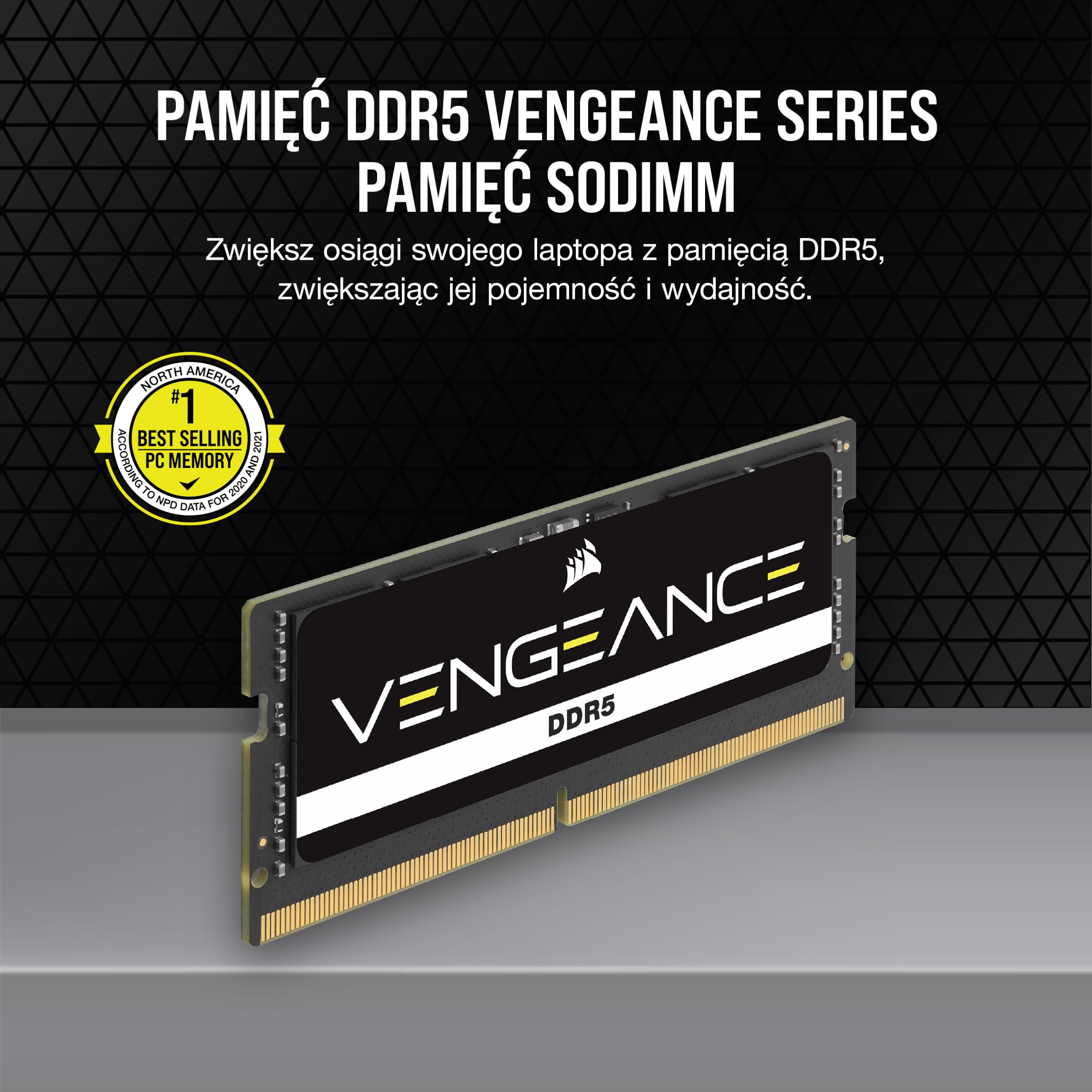 corsair メモリDDR5 32GB vengeance sodimm Pamięć VENGEANCE DDR5 SODIMM 32 GB (1x32 GB) DDR5 5600 MT/s CL48