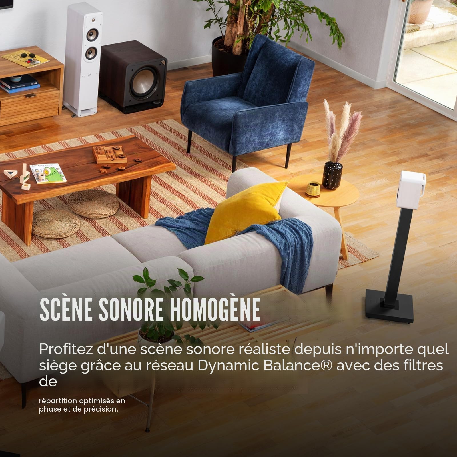 Polk Audio Signature Elite ES10 Enceintes Surround Hi-Res, Satellites Compactes, Compatibles Dolby Atmos/DTS:X (Paire) - Blanches