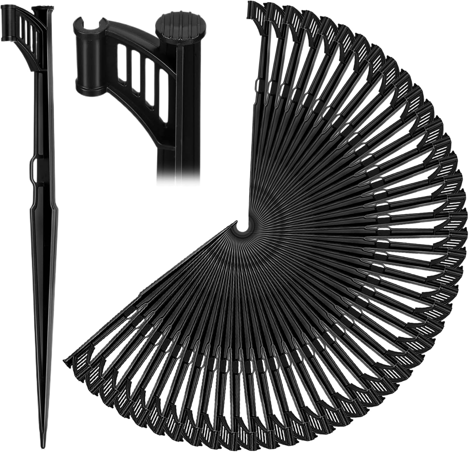 Drip Irrigation Parts, 50pcs 13 inch PP Plastic Drip Irrigation Stakes, Tubing Holder Stakes for Greenhouse, Garden, Flower Beds, & Easy-to-Install Accessories