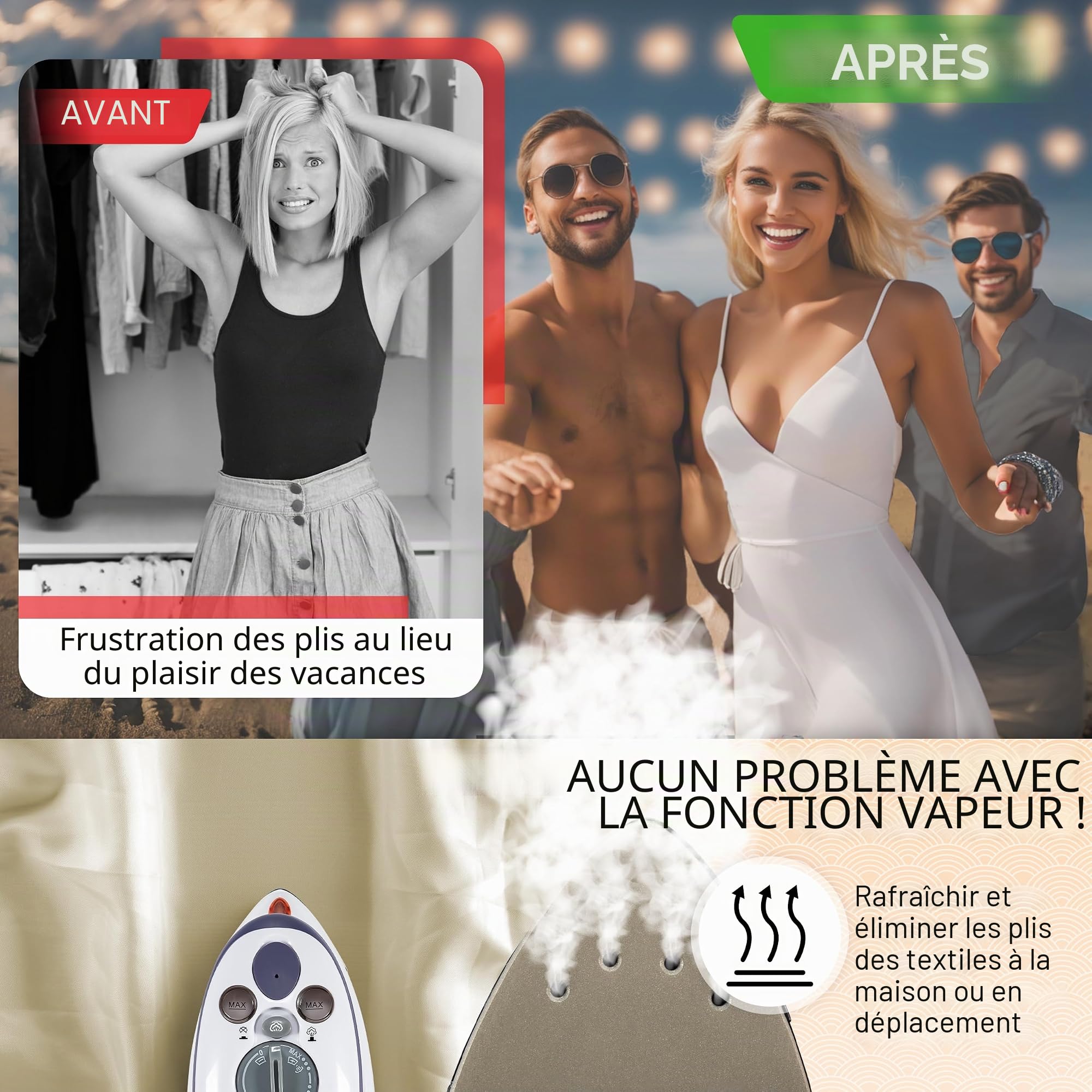 Prym Mini fer à repasser avec sac Knitfever® – Fer à repasser de voyage compact pour les déplacements