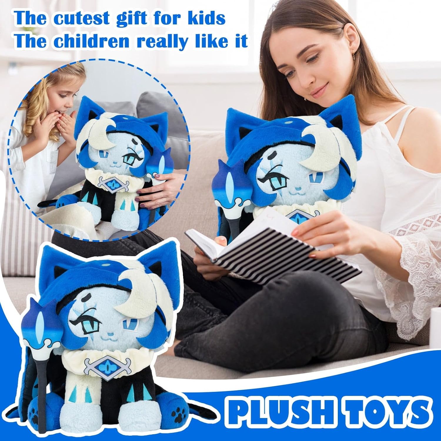 Cookie-Run Kingdom 9.8inch Ornaments Figurines Shadow Milk Cookie Pillow Doll Merchandise Hugable Car Room Decorations Stress Relief Doll