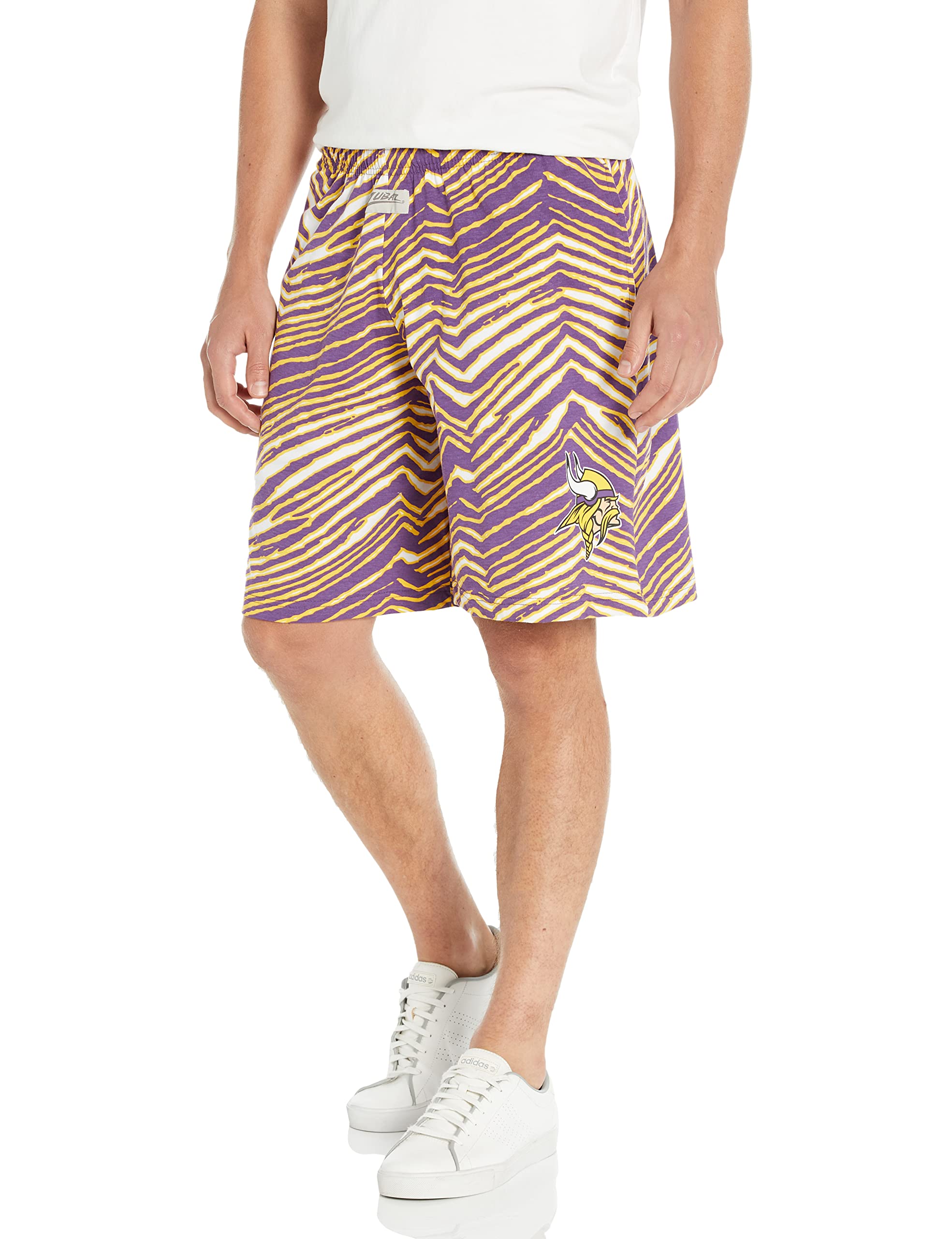 ZubazNFL Men's Zebra Print Shorts with Team Logo