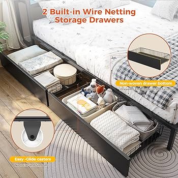 【tak】ベッド Amazon.com: DICTAC Twin XL Corner Bed Frame with Bookcase