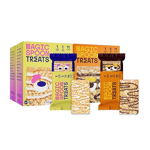 MAGIC SPOON Golosinas  Alta en proteínas, baja en carbohidratos, apta para dieta cetogénica, 0.04 oz de azúcar, sin gluten, barra de cereales disponible en Yaxa Peru