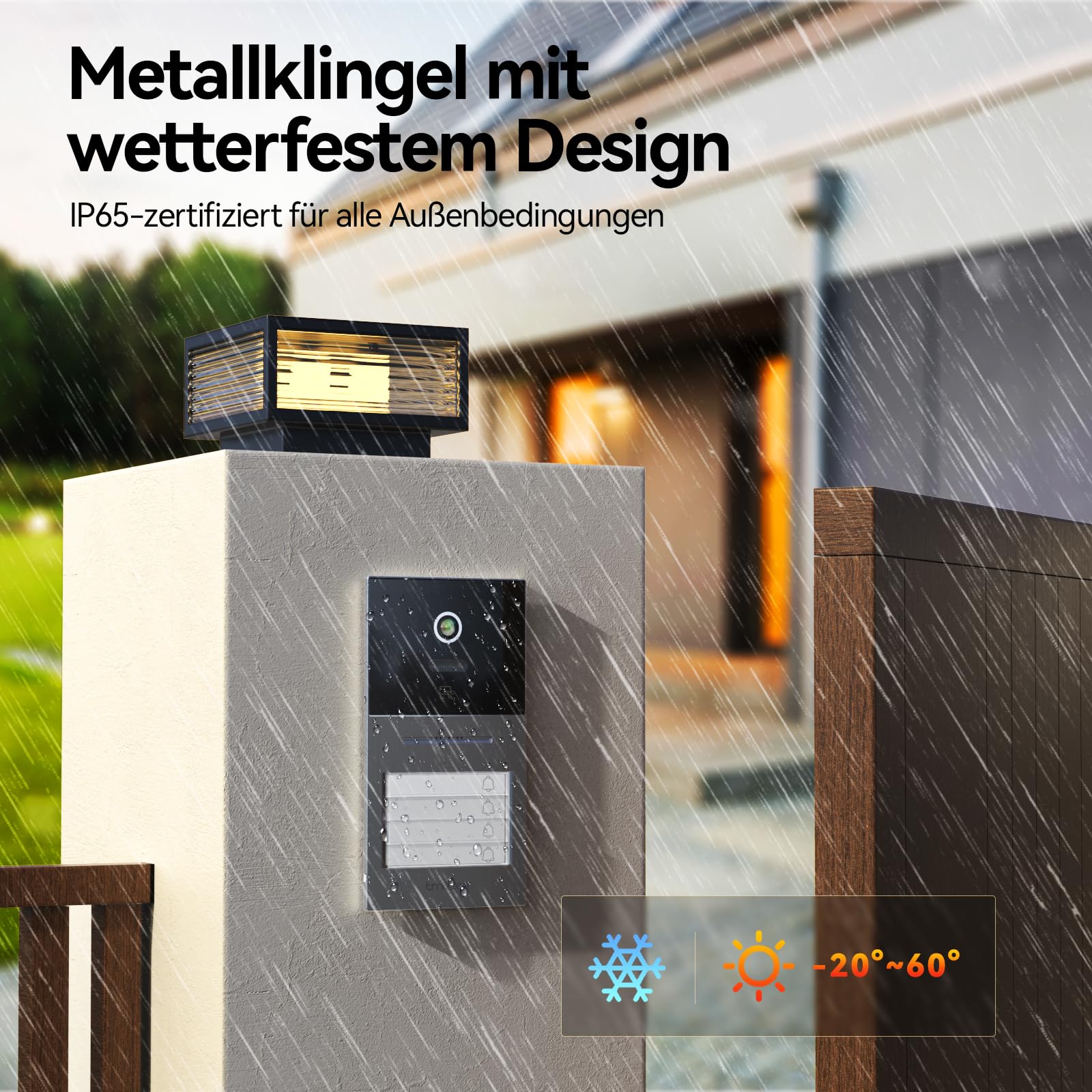 TMEZON WLAN Video Türsprechanlage 4-familienhaus, 7''IP Farb-Touchscreen mit 1080P Metalldoorbell, 2-Draht Installation,Zwei-Wege-Audio,Personenerkennung,3 Entsperrmethoden & App-Steuerung