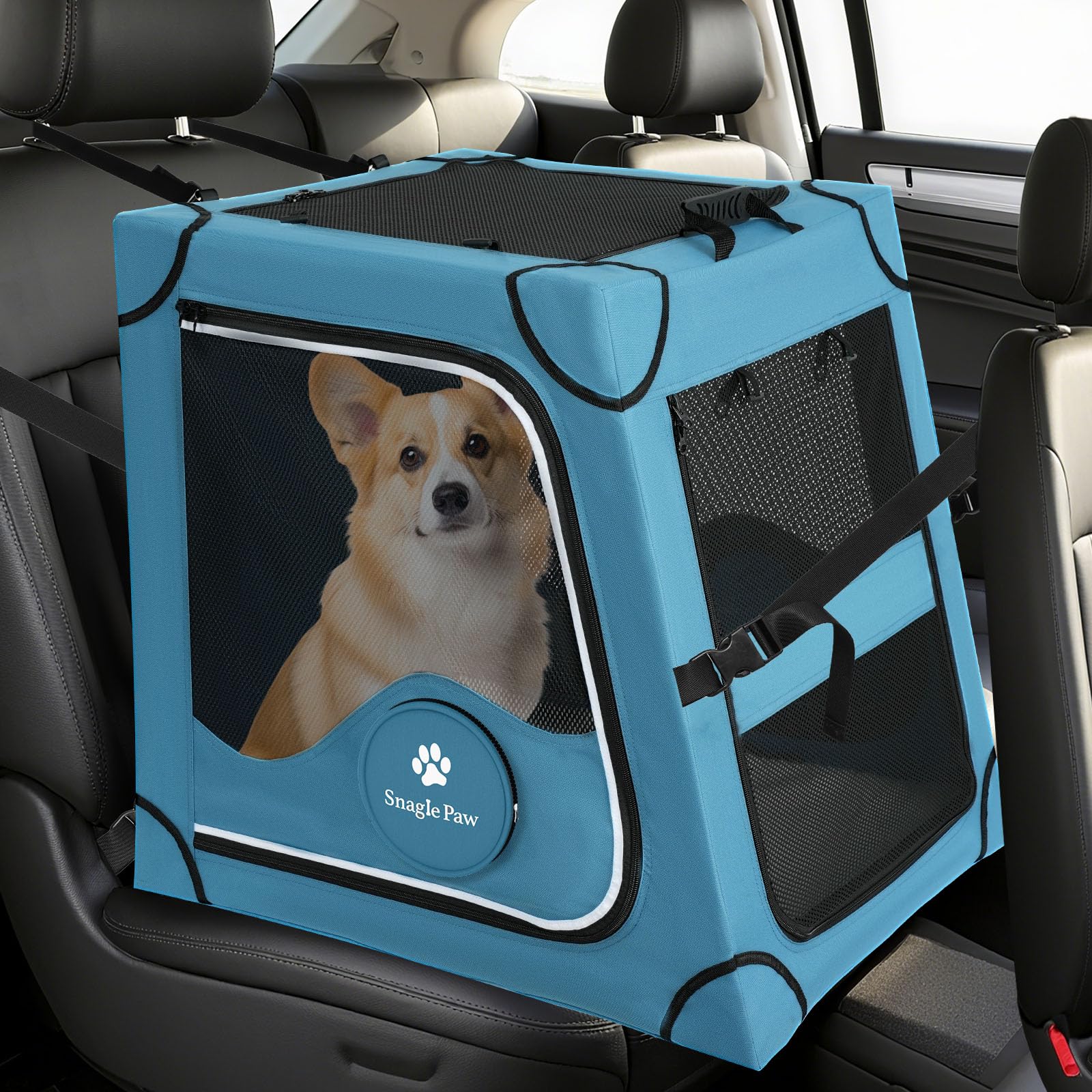 Snagle Paw Portable Dog Crate for Car Travel