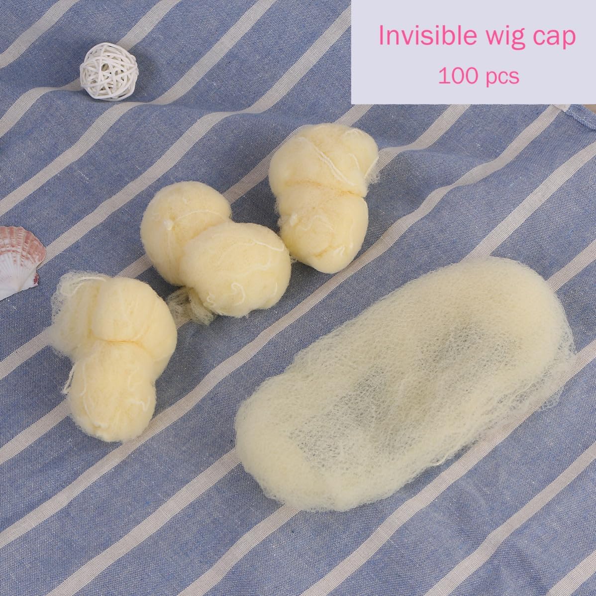 Invisible Elastic Mesh Hair Net 50cm Gold 100pcs