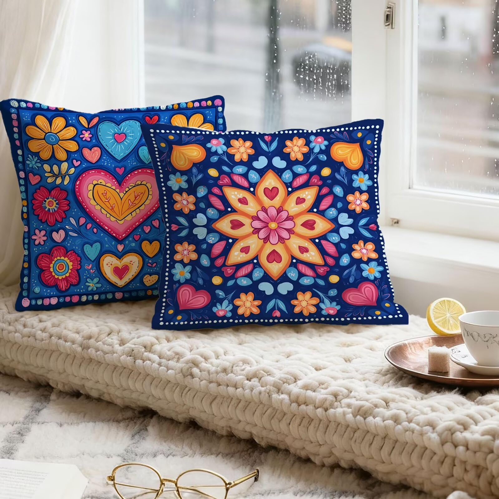 Amarillo Funda Cojin 60x60 Amar Funda Almohada 60x60 Cojines Sofa Súper Suave Fundas Cojines Decorativos Fundas Almohadas 4 Piezas Cervicales y Cuello, para Hogar Sofa Cama Salon Decoracion E - 583