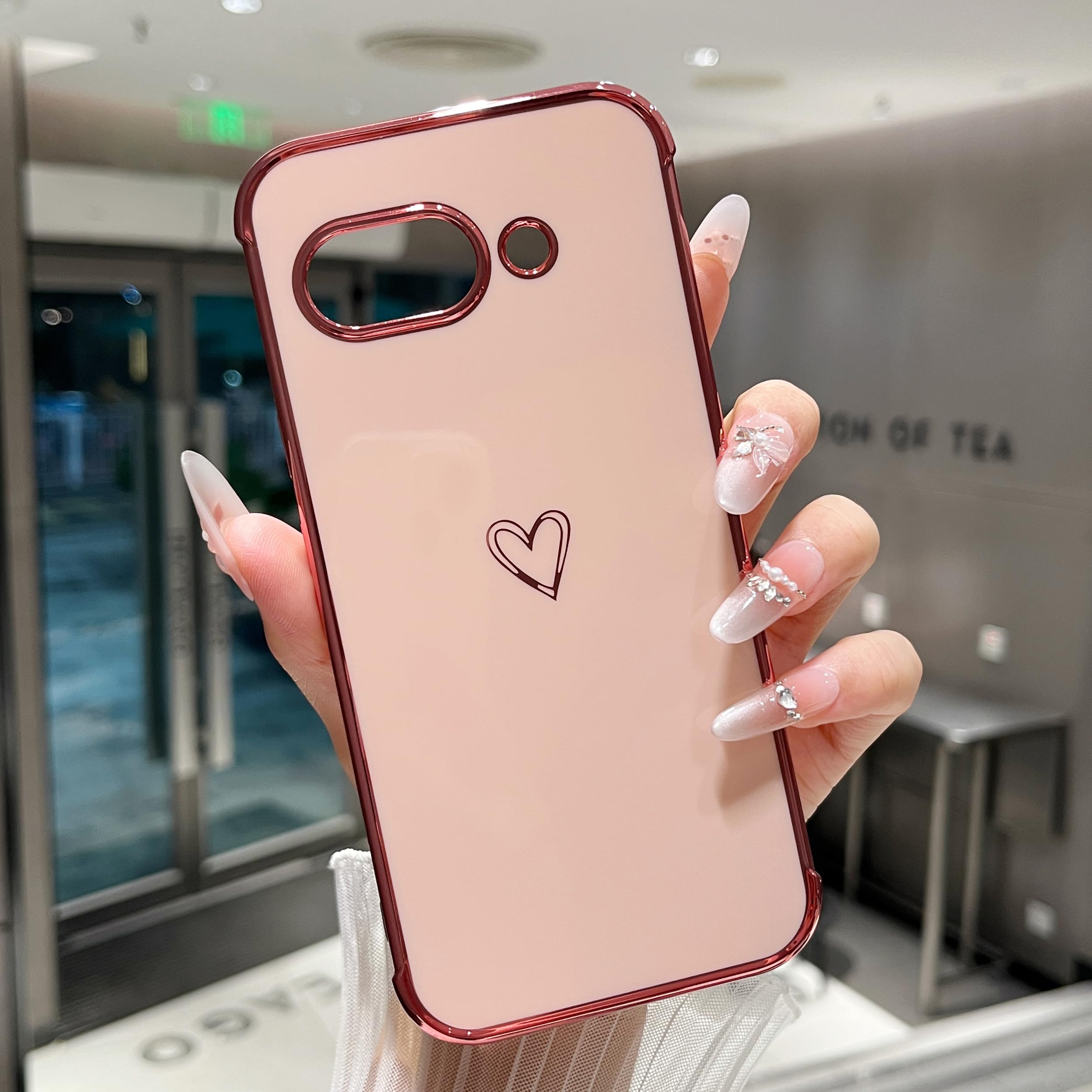 Amazon.co.jp: ZTOFERA Google Pixel 9a 用 ハートケース 柔軟な TPU