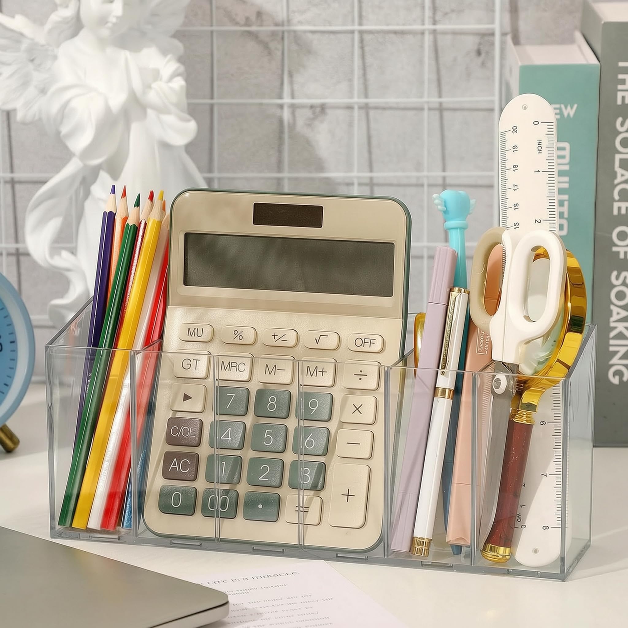 Organizador multifuncional de acrílico para brochas de